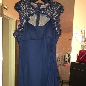 Long navy blue formal dress